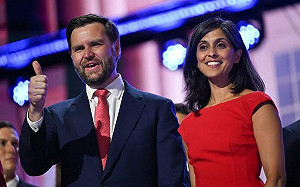 沒了總統 還有「第二夫人」!  賀錦利雖敗 范斯老婆也是印度裔 「老家」高興放鞭炮