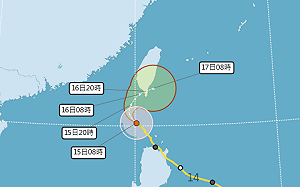 天兔颱風將在台灣上空減弱消散！專家提醒週日東北風加成「比颱風本身有感」