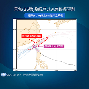 天兔颱風又加速了!氣象署:預估週六中午登陸