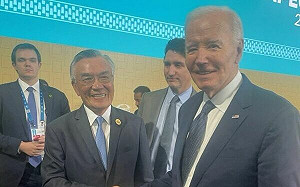 卸任後訪台?林信義在APEC年會親邀 拜登親切回「I will」