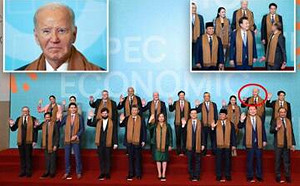 APEC閉幕「全家福」竟沒他! 大合照習近平「C」位 拜登後排邊邊站 美媒罵羞辱
