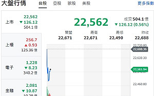 台股開盤》輝達財報衝擊大盤 失望性賣壓跌逾百點