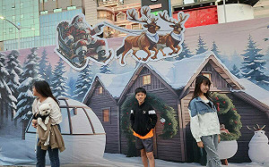 北國雪景搬到高雄街頭  公車亭創意變身迎聖誕超吸睛