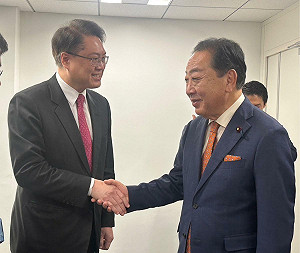 林右昌率團拜會前日相野田佳彥 代表賴清德感謝力挺台灣