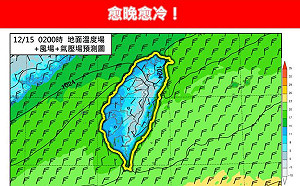 冷氣團南下、週末急凍! 新北最低9.6度.各地越晚越冷