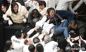 藍委在立法院對綠營立委拳打腳踢!曹興誠:很明顯是仗著中共撐腰