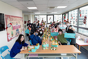 歡樂聖誕節！李方艾美師傅陪病童做甜點 豐邑機構上千住戶享溫馨