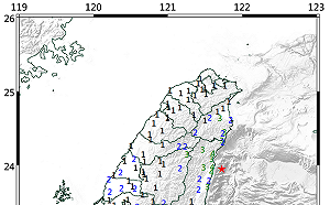 花蓮又搖了！5.2規模有感地震 氣象署：市區最大震度達4級