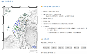 嘉義地震規模5.1 氣象署：與梅山斷層無關