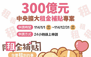 你要「租」到的事！明年300億元中央擴大租金補 元旦起跑