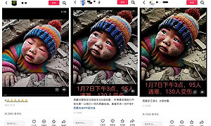重大災情蹭流量! 西藏大震死傷逾300 網熱傳童被壓廢墟圖 竟是AI生成