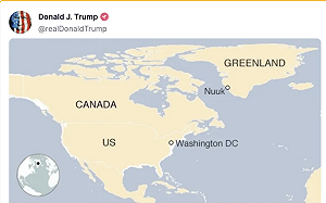 川普「新帝國」長這樣! 地緣戰略 美併吞這3地後 國土可全連在一起