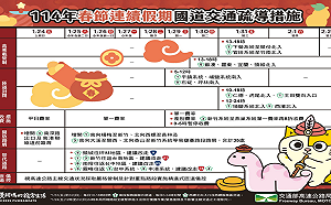 春節連假將至 交通部公布國道、省道及大眾運輸疏運措施