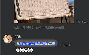 群組喊「最開心非當選是贏蔡壁如」江和樹：她要選黨主席　票才拿3成 