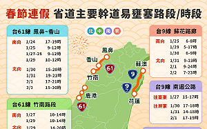 懶人包》春節連假易塞路段、時間一圖搞懂