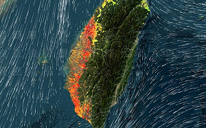 境外汙染物來襲！鄭明典曬空汙分布圖「中南部整片紅」