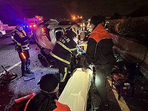 國道中山高彰化段深夜「4車追撞」! 1死5輕重傷 40歲女子送醫不治