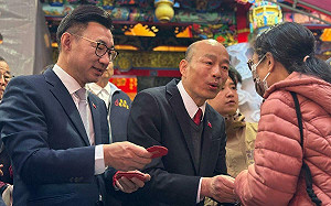 豐原慈濟宮有夠神氣 韓國瑜、賴清德相繼來參香 江啟臣、何欣純都沾光