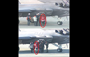 (影) 這個JAL空姐出名了! 美F-35迫降日松山機場 她穿黑絲、提籃亂入