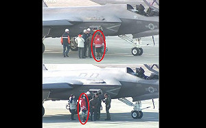 (影) 這個JAL空姐出名了! 美F-35迫降日松山機場 她穿黑絲、提籃亂入