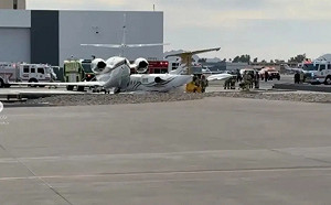 「利爾噴氣」偏離跑道撞「灣流」! 亞利桑那當局 : 釀1死2重傷 1人還在機內