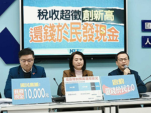 國民黨促「還錢於民2.0」 喊全民普發現金1萬元