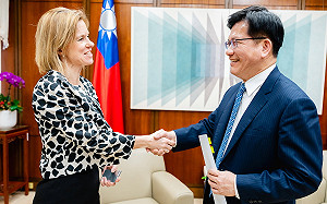 林佳龍接見英駐台代表包瓊郁 盼深化雙邊經貿交流