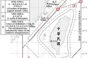 12共機艦、1空飄氣球在台海周邊活動  國軍嚴密應處