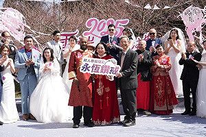 2025最浪漫的櫻花婚禮  12對國外佳偶梨山許下誓盟