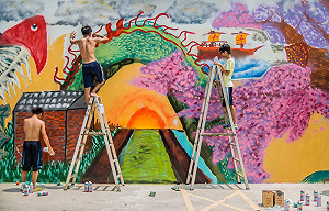 少年仔不吐不快 「街頭塗鴉」媽祖也瘋狂