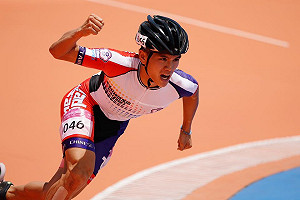 世大運滑輪溜冰 台灣首金由陳彥成奪得