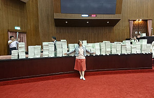 1萬多份提案擺滿桌 綠委批藍軍：無腦！