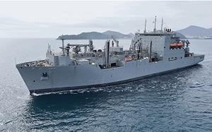  南韓「韓華海洋」維修美後勤支援艦 6個月煥然一新出航