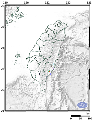 地牛翻身》18時50分極淺層地震 震央台東卑南芮氏規模4.0