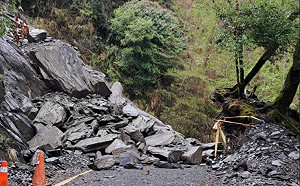 大雨釀災！大鹿林道5.2公里處再度坍方 雪管處：車輛暫時無法通行