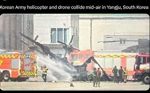 突發》傳南韓軍用直升機、無人機空中相撞 未傳出人員傷亡消息
