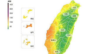 擴散條件差空氣品質拉警報  西半部一片橘紅