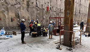 台中建築工地意外  工人失足墜落頭部創傷送醫