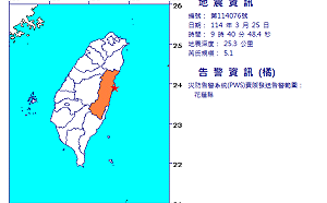 花蓮外海規模5.1地震屬獨立事件!專家:3天內可能有餘震