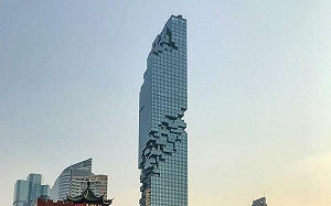 緬甸強震波及鄰國 曼谷地標大樓造型遭誤認被震歪熱議