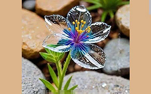 網傳骷髏花「遇水變全透明」是假的！事實查核中心：AI生成圖片