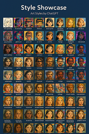 ChatGPT一百種圖像風格公開！從動畫到繪本通通能生