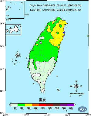 宜蘭5.8地震劇烈搖晃!氣象署曝成因:仍屬於獨立事件