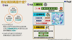 內政部推動地址識別碼落實行動方案 打造智慧安全台灣