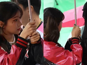 跨國應援惹議!李珠珢韓職「當撐傘小妹」 網嘆:回去做女僕