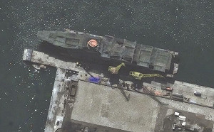 北韓有史以來最大! 被衛星拍到 比現有艦艇大2倍 金正恩造最先進戰艦