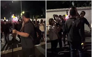 (影)遭藍營支持者攻擊辱罵「畜牲」四叉貓：譴責蔣萬安非法集會、國民黨挺暴力