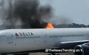 奧蘭多機場達美航空客機引擎起火 282人使用緊急滑梯逃生無人受傷