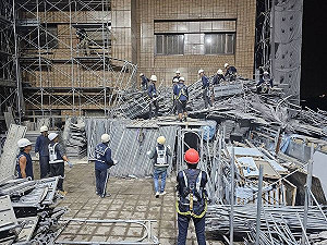 台大醫院外牆鷹架倒塌釀死 49歲失聯印尼移工被壓在3樓施工架身亡