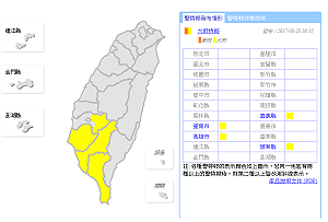 快訊》16:15嘉義.台南.高雄.屏東發布大雨特報